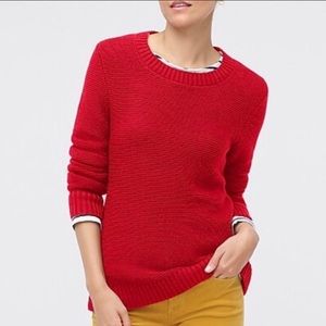 J Crew Wool/cotton Red Sweater S